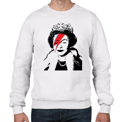 Banksy Queen Bitch Ziggy Stardust Men's Sweatshirt Jumper XXL / White