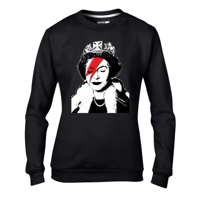 Banksy Queen Bitch Ziggy Stardust Women's Sweatshirt Jumper M / Black