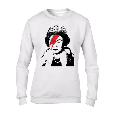 Banksy Queen Bitch Ziggy Stardust Women's Sweatshirt Jumper M / White