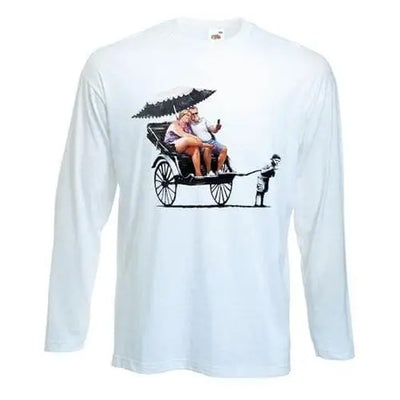 Banksy Rickshaw Boy Long Sleeve T-Shirt