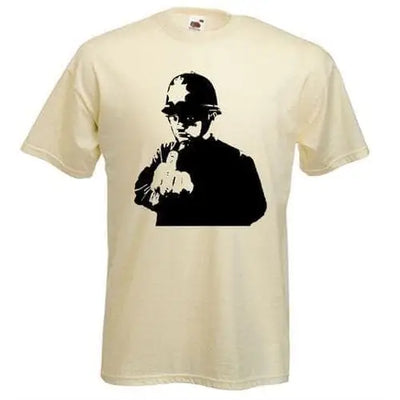Banksy Rude Copper Mens T-Shirt M / Cream