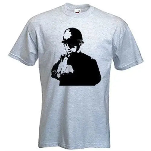 Banksy Rude Copper Mens T-Shirt M / Light Grey