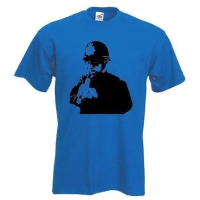 Banksy Rude Copper Mens T-Shirt M / Royal Blue