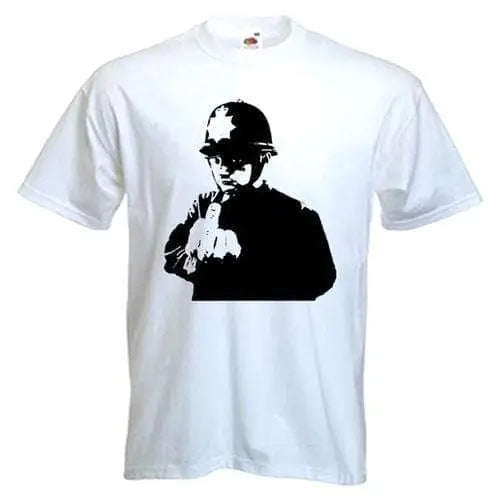 Banksy Rude Copper Mens T-Shirt M / White