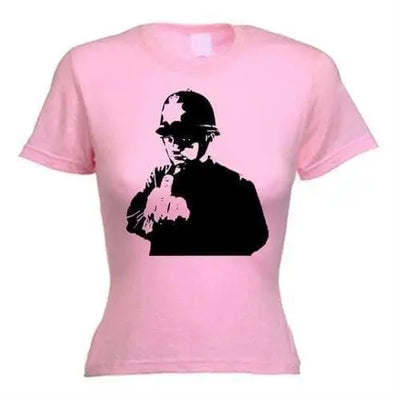 Banksy Rude Copper Womens T-Shirt M / Light Pink