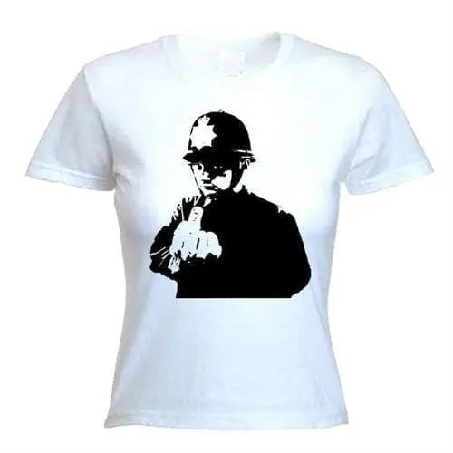 Banksy Rude Copper Womens T-Shirt M / White