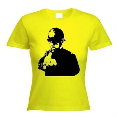 Banksy Rude Copper Womens T-Shirt M / Yellow