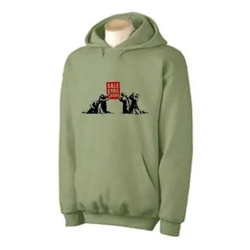 Banksy Sale Ends Today Hoodie S / Khaki