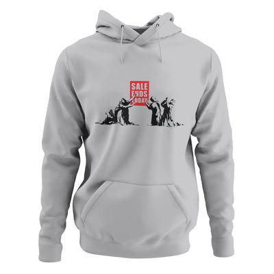 Banksy Sale Ends Today Hoodie - S / Light Grey - Hoodie