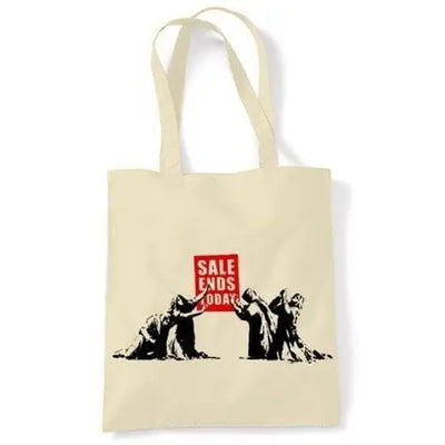 Banksy Sale Ends Today Shoulder Bag Cream