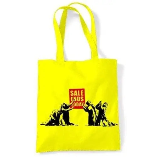Banksy Sale Ends Today Shoulder Bag Yellow