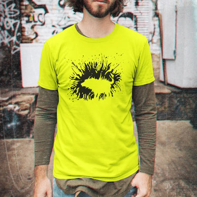 Banksy Shaking Dog Neon T-Shirt