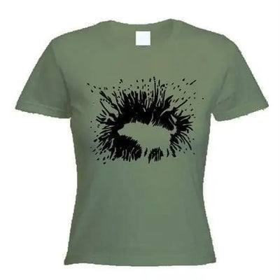 Banksy Shaking Dog Women's T-Shirt S / Khaki