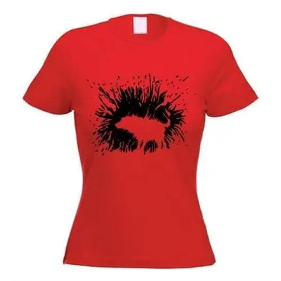 Banksy Shaking Dog Women's T-Shirt S / Red
