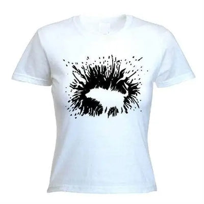 Banksy Shaking Dog Women's T-Shirt S / White