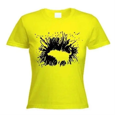 Banksy Shaking Dog Women's T-Shirt S / Yellow