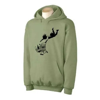 Banksy Shop Til You Drop Hoodie M / Khaki