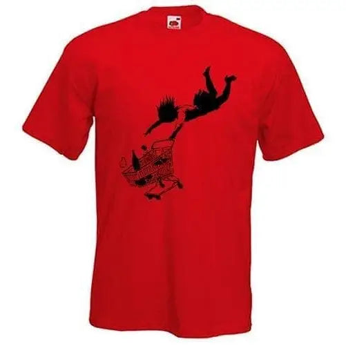 Banksy Shop Til You Drop T-Shirt Red / L