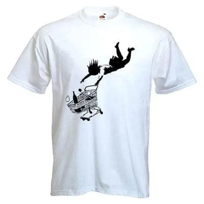 Banksy Shop Til You Drop T-Shirt White / L