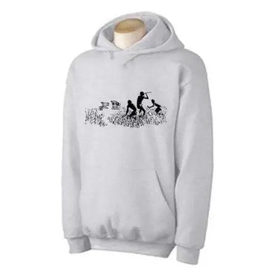 Banksy Shopping Trollies Hoodie S / Khaki