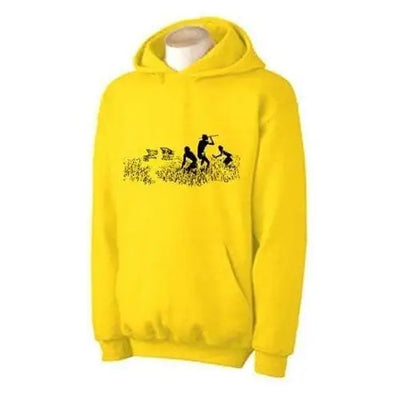 Banksy Shopping Trollies Hoodie S / Yellow