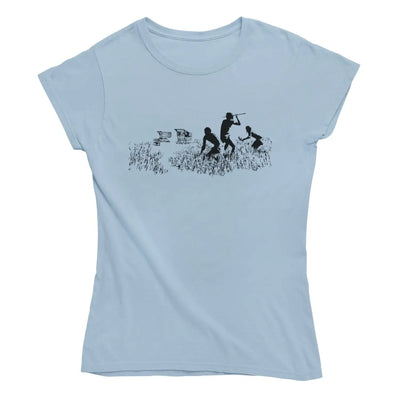 Banksy Shopping Trollies Women's T-Shirt L / Light Blue