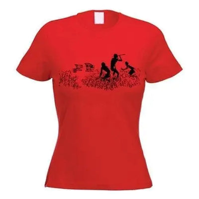 Banksy Shopping Trollies Women's T-Shirt L / Red
