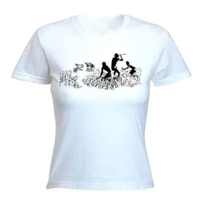 Banksy Shopping Trollies Women's T-Shirt L / White