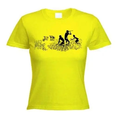 Banksy Shopping Trollies Women's T-Shirt L / Yellow