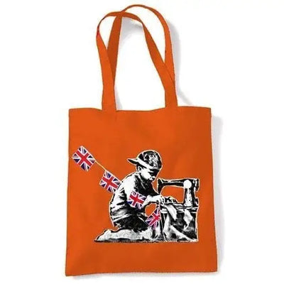 Banksy Slave Labour Shoulder Bag Orange