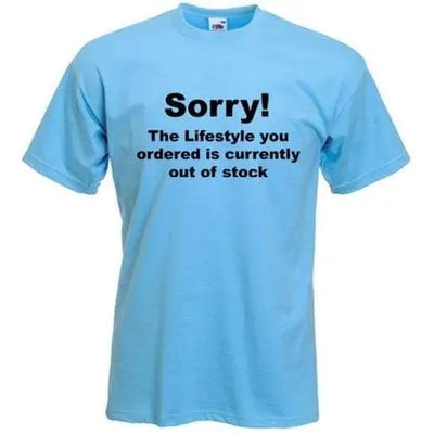 Banksy 'Sorry' T-Shirt S / Light Blue