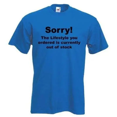 Banksy 'Sorry' T-Shirt S / Royal Blue