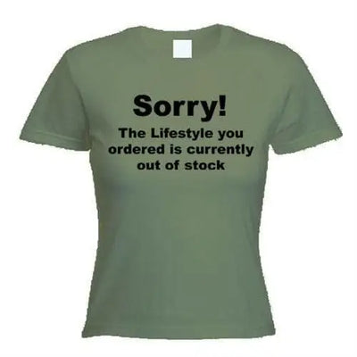 Banksy 'Sorry' Women's T-Shirt S / Khaki