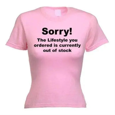 Banksy 'Sorry' Women's T-Shirt S / Light Pink