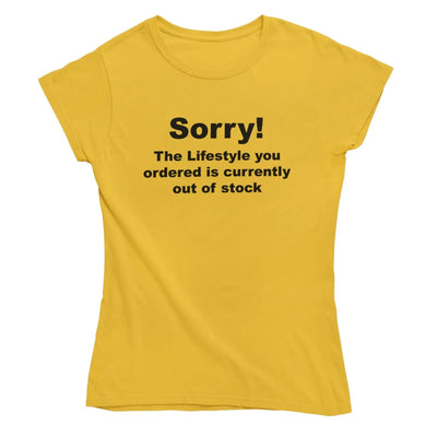 Banksy 'Sorry' Women's T-Shirt S / Yellow