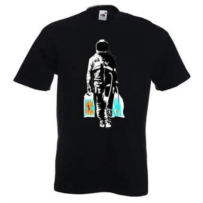 Banksy Spaceman Men's T-Shirt XXL / Black