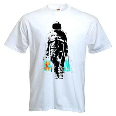Banksy Spaceman Men's T-Shirt XXL / White