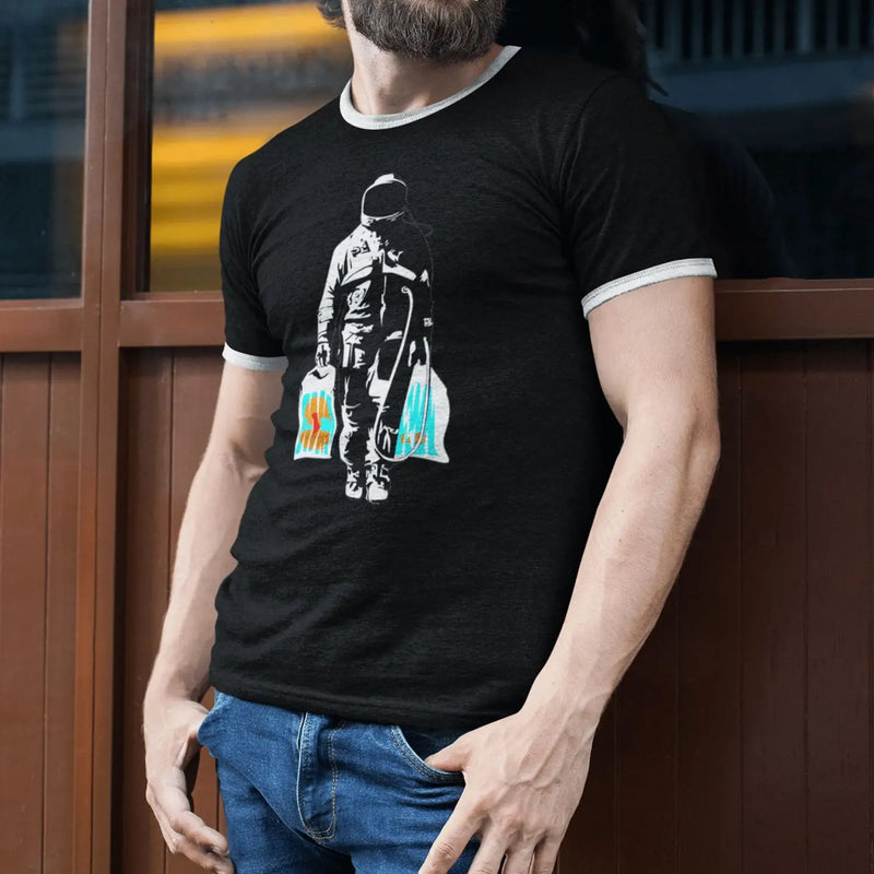 Banksy Spaceman Ringer T-Shirt