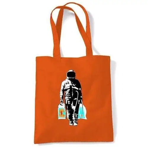 Banksy Spaceman Shoulder Bag Orange