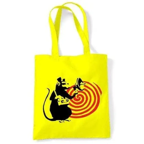 Banksy Speaker Rat Shoulder Bag Yellow