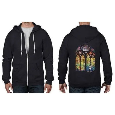 Banksy Stained Glass Full Zip Hoodie