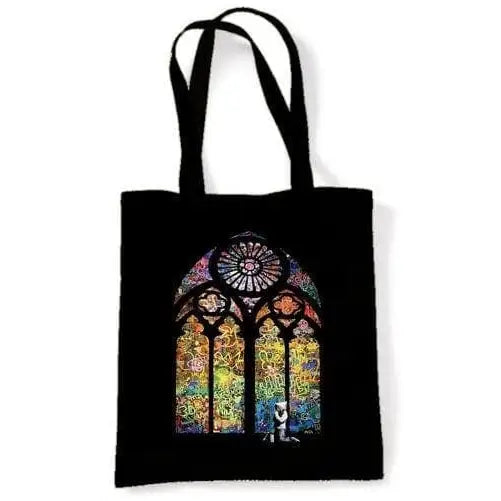 Banksy Stained Glass Shoulder Bag