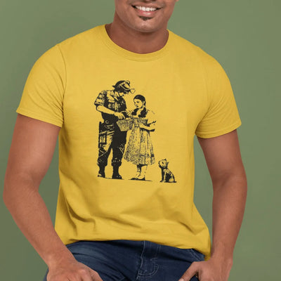 Banksy Stop And Search Mens T-Shirt