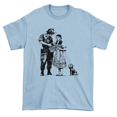 Banksy Stop And Search Mens T-Shirt