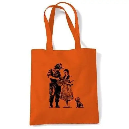 Banksy Stop And Search Shoulder Bag Orange