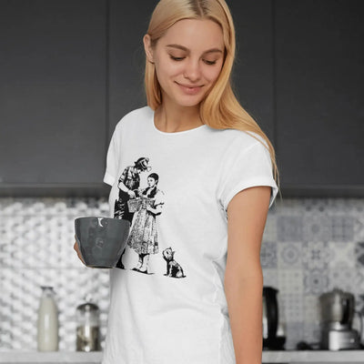 Banksy Stop And Search Womens T-Shirt