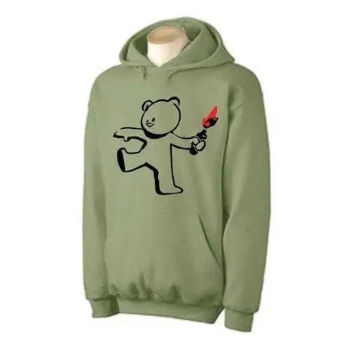 Banksy Teddy Bomber Hoodie L / Khaki