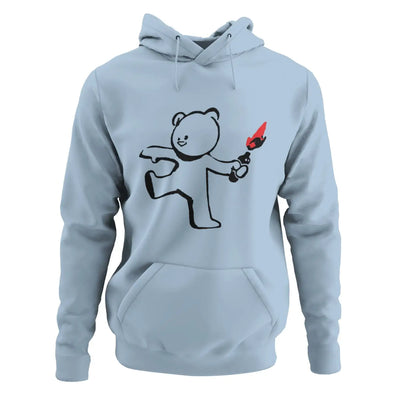 Banksy Teddy Bomber Hoodie - S / Light Blue - Hoodie