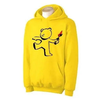 Banksy Teddy Bomber Hoodie L / Yellow