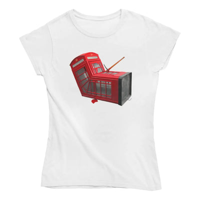 Banksy Telephone Box Ladies T-Shirt S